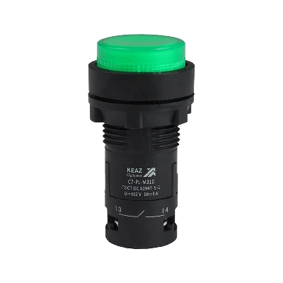 Кнопка с подсветкой OptiSignal Compact D22 С7-PL-M310 зел. 1НО 230В AC XB7NW33M1 КЭАЗ 362100