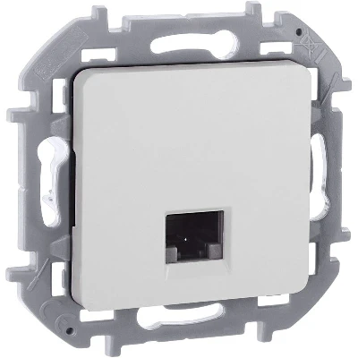 Розетка компьютерная СП Inspiria RJ45 кат.5E UTP IP20 бел. IEK 673825