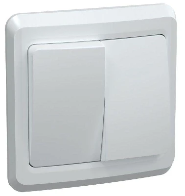 Выключатель 2-кл. СП Вега 10А IP20 ВС10-2-0-ВБ бел. GENERICA EVV20-K01-10-DM