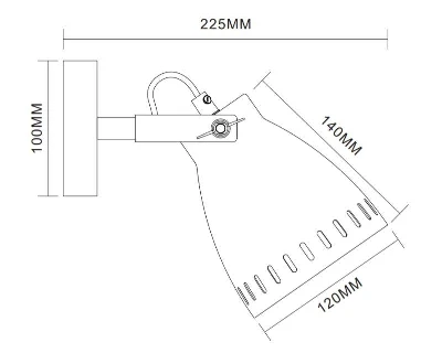 Светильник WML-428-1 С08 настен. New York 1х E27 40Вт 230В сер. Camelion 13058