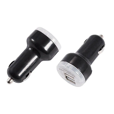Автозарядка в прикуриватель 2хUSB с индикацией (АЗУ) (1000+2100 mA) черн. Rexant 18-1190