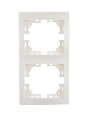 Рамка 2-м Mira вертикал. бел. LEZARD 701-0200-152