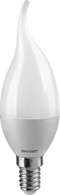 Лампа светодиодная 61 962 OLL-FC37-10-230-2.7K-E14-FR 10Вт свеча на ветру 2700К тепл. бел. E14 1000лм 176-264В ОНЛАЙТ 61962