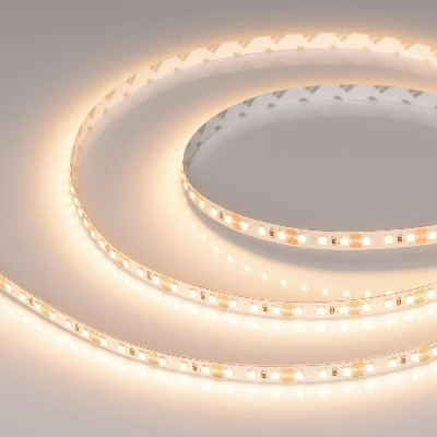 Лента светодиодная RT-A120-8mm 12V Warm 3000К 9.6Вт/м IP20 2835 открыт. (уп.5м) Arlight 024116(2)