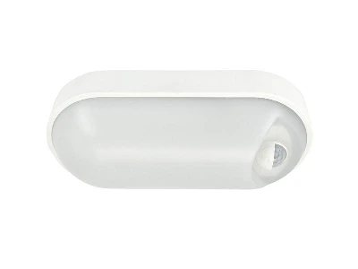 Светильник светодиодный WP 15 C 12W OP 840 W10L22 WH MDM 220х106х60мм 12Вт 4000К IP54 ЖКХ овал. пылевлагозащ. с датчиком движ. бел. Русский Свет 15071524500