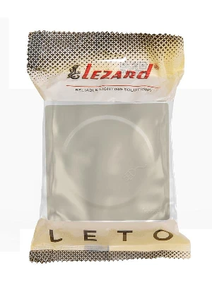 Розетка 1-м ОП LETO с заземл. с крышкой LETO ПБТ крем LEZARD 752-0300-123B