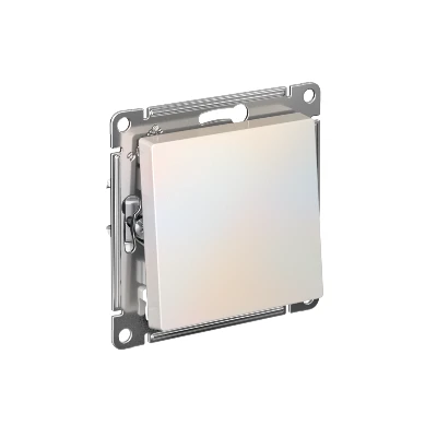 Выключатель 1-кл. СП AtlasDesign 10А IP20 (сх. 1) 10AX с самовозвратом механизм жемчуж. SE ATN000415