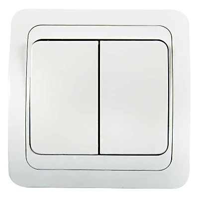 Выключатель 2-кл. СП Classico 2023 10А IP20 бел. ASD / IN HOME 4680005959860