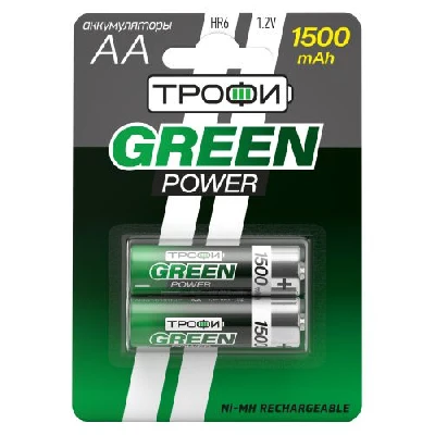 Аккумулятор AA/HR6 1500мА.ч HR6-2BL (блист.2шт) Трофи Б0019500