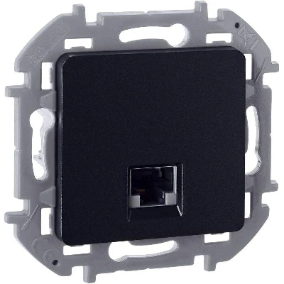 Розетка компьютерная Inspiria RJ45 кат.5E UTP антрацит IEK 673828