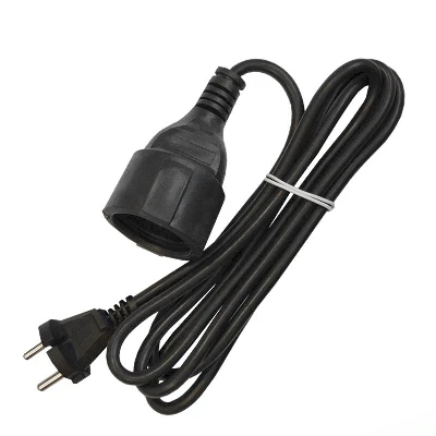 Удлинитель-шнур 1х2м без заземл. 10А IP20 ПВС 2х1 черн. DOMTOK 2338