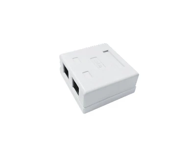 Розетка компьютерная 8P8C (RJ-45) кат.5E UTP 2 порта TOKOV ELECTRIC TKE-SMB-8P8C-2P-UTP