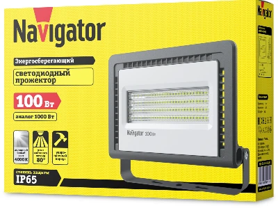 Прожектор светодиодный 14 149 NFL-01-100-4K-LED 100Вт 4000К IP65 8100лм черн. Navigator 14149