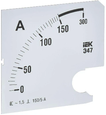 Шкала сменная для амперметра Э47 150/5А-1.5 96х96мм IEK IPA20D-SC-0150