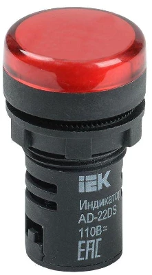 Лампа светосигнальная AD22DS d22мм 24В AC/DC красн. KARAT IEK BLS10-ADDS-024-K04