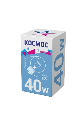 Лампа накаливания Шар 40Вт E27 прозр. Космос LKsmSSpCL40E27v2