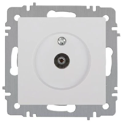 Розетка телевизионная одиночная TV СП Accent 6-301-01 IP20 бел. Intro Б0063601