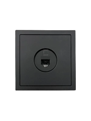 Розетка компьютерная 1-м СП ZIMA IP20 механизм черн. бархат LEZARD 704-4288-140