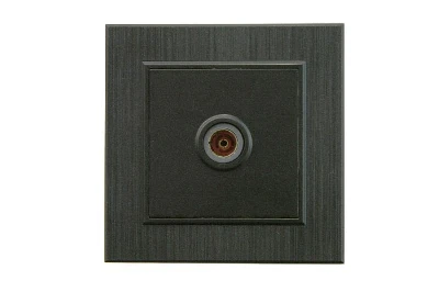 Розетка TV проходная Karea LINE STAR чер. Makel 86054007