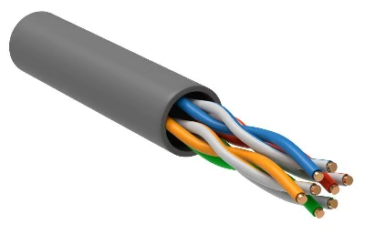 Кабель витая пара U/UTP кат.5 4х2х24AWG solid CCA PVC сер. (м) GENERICA BC1-C504-111-305-G
