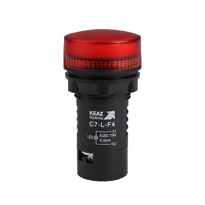 Лампа светодиодная OptiSignal Compact D22 С7-L-F4 красн. 110В AC/DC XB7EV04GP КЭАЗ 362155