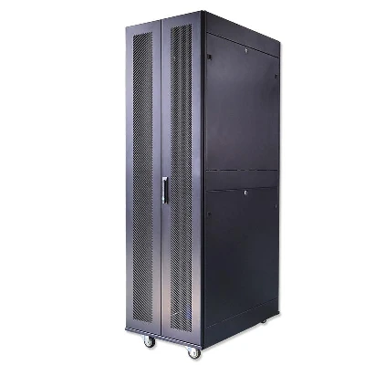 Шкаф серверный телекоммуникационный напольн. ND-SC-47U80/120-BK 19дюйм 47U 800х1200мм для распределит. и серверн. оборудования; передн. и задн. двойн. перфорир. двери ручки с замком RAL 9004 черн. Cabeus 11123c