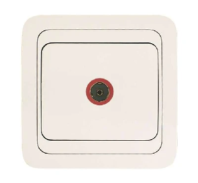 Розетка телевизионная TV 1-м СП Mimoza 16А IP20 бел./бел. Makel 12007
