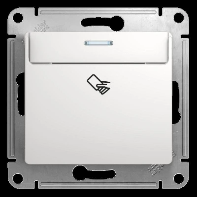 Выключатель карточный 1-кл. 1мод. СП Glossa 10А IP20 (сх. 6) механизм бел. SE GSL000169