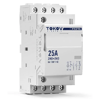 Контактор модульный 36мм 25А 230В АС 2НО 2НЗ PRIZMA TOKOV ELECTRIC TKE-PZ-MC-2-25-230-22