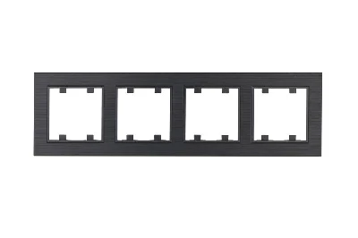 Рамка 4-м Karea LINE STAR дым. металлик Makel 86050704
