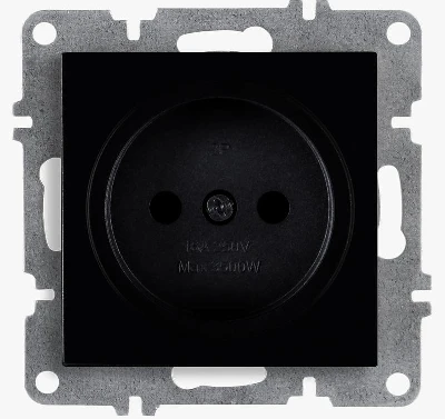 Розетка 1-м СП LAVIN/KAREN 16А IP20 без заземл. механизм черн. ARVIA 50 07 2000 215