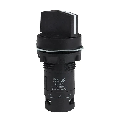 Переключатель 2 положения OptiSignal Compact D22 С7-S-211 черн. 1НО+1НЗ XB7ND25 КЭАЗ 362136