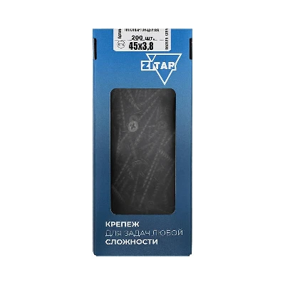 Саморез гипсокартон-дерево 3.8х45 (коробка) (уп.200шт) Zitar 102124