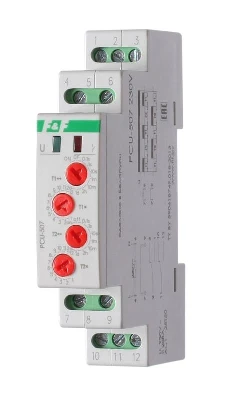 Реле времени PCU-507 2х8А 230В 2перекл. IP20 многофункц. 2 независимых времен. 1мод. монтаж на DIN-рейке F&F EA02.001.022