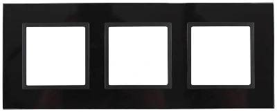 Рамка 3-м 14-5103-05 стекло Elegance черный+антрацит ЭРА Б0034510