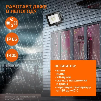 Прожектор светодиодный 20Вт 4000К IP65 1800лм ДО LEDVANCE 4058075709256